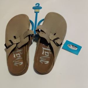 Women's Tina microsuede slip-on clog